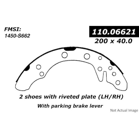 Centric Parts Premium Brake Shoes, 111.06621 111.06621